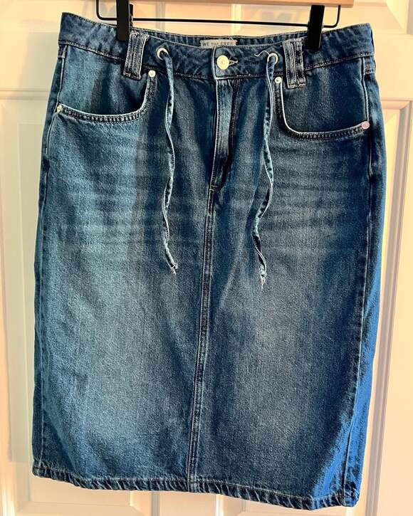 We The Free Dresses & Skirts - We The Free Women's Denim Midi Skirt 31 with Drawstring Waist